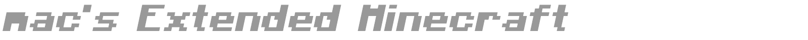 Mac's Minecraft font preview